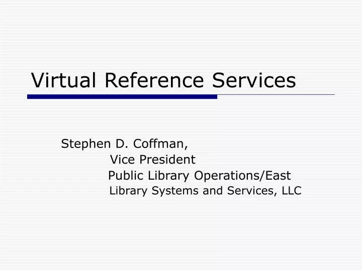 virtual reference services