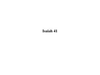 Isaiah 41