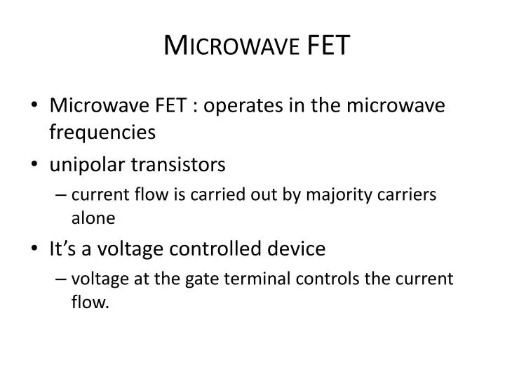m icrowave fet