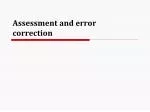 Assessment and error correction - slide 1