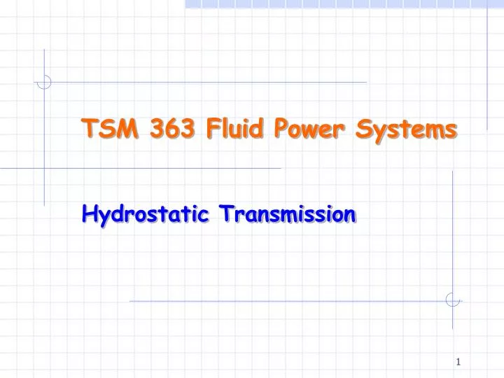 tsm 363 fluid power systems