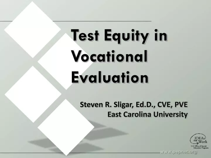 test equity in vocational evaluation
