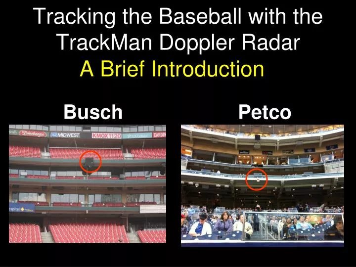 tracking the baseball with the trackman doppler radar