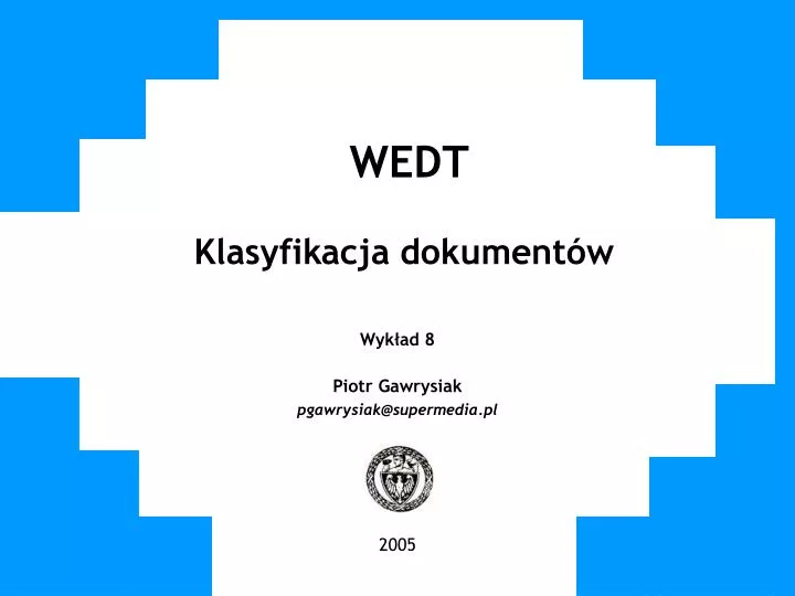 wedt klasyfikacja dokument w