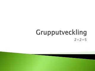grupputveckling