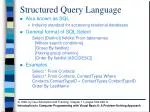 Structured Query Language - slide 1