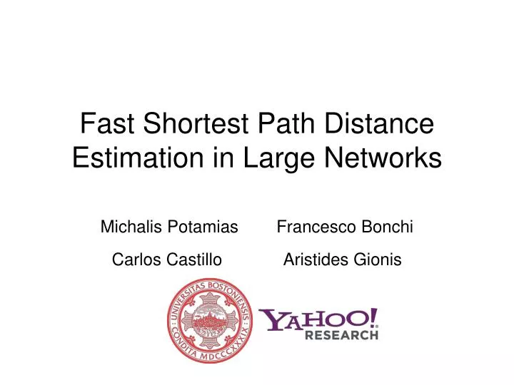 fast shortest path distance estimation in large networks