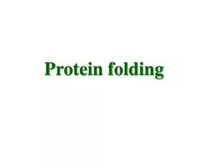 Protein folding