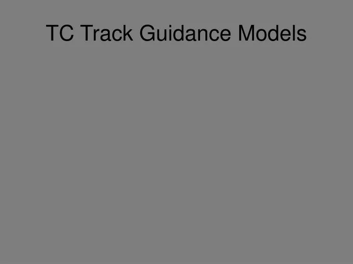tc track guidance models
