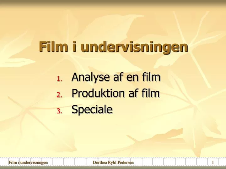 film i undervisningen