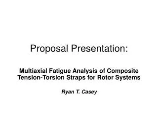 Proposal Presentation: