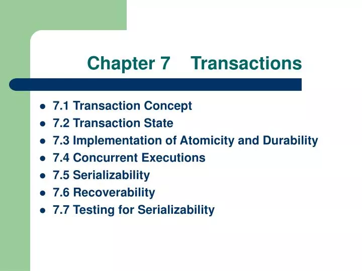chapter 7 transactions