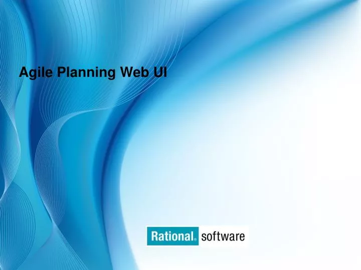 agile planning web ui