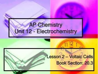 AP Chemistry Unit 12 - Electrochemistry