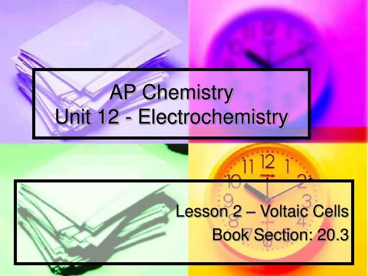 ap chemistry unit 12 electrochemistry