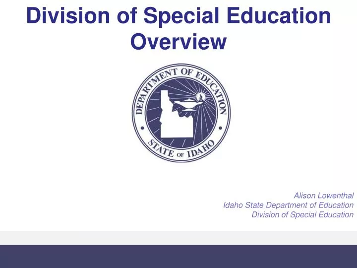 division of special education overview