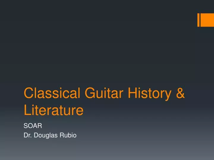 classical guitar history literature