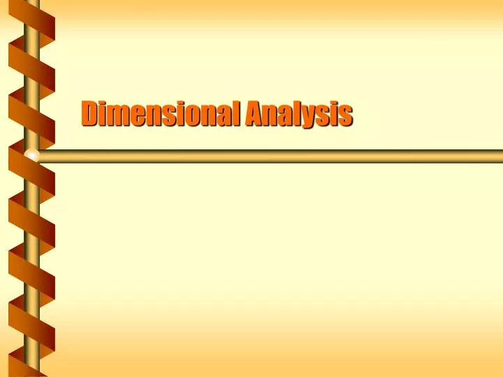 dimensional analysis