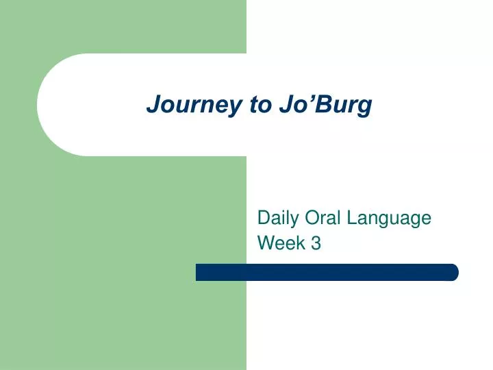journey to jo burg