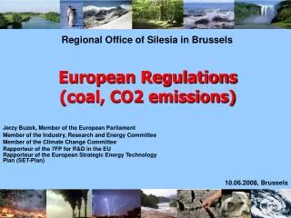 European Regulations (coal, CO2 emissions)