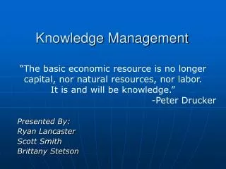 Knowledge Management