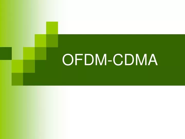 ofdm cdma