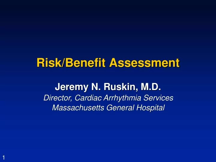 risk benefit assessment