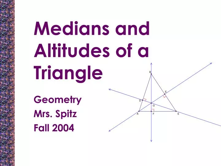 medians and altitudes of a triangle
