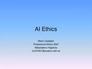 AI Ethics