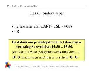 Les 6 - onderwerpen