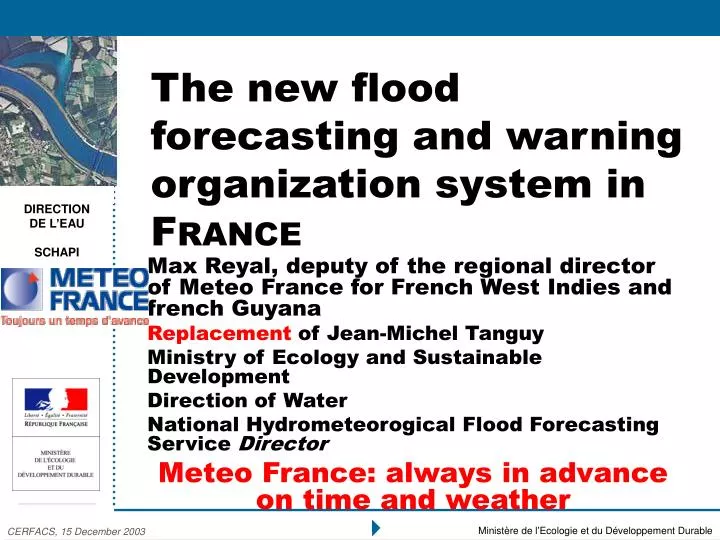 the new flood forecasting and warning organization system in f rance