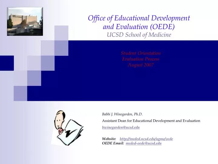 office of educational development and evaluation oede ucsd school of medicine