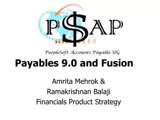 Payables 9.0 and Fusion