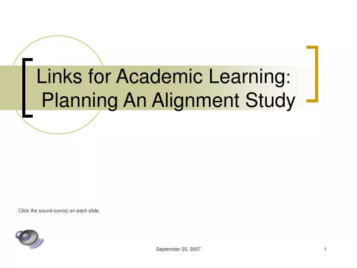 links for academic learning planning an alignment study