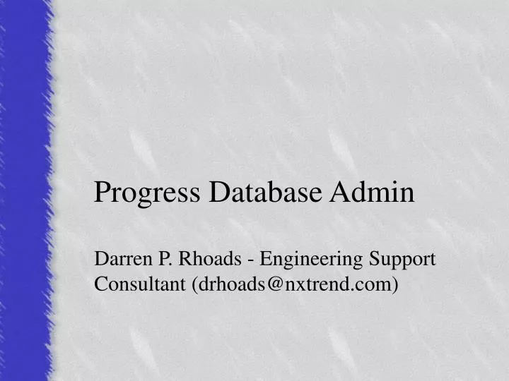 progress database admin