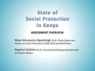 State of Social Protection in Kenya