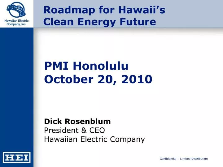 roadmap for hawaii s clean energy future
