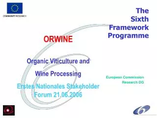 the sixth framework programme