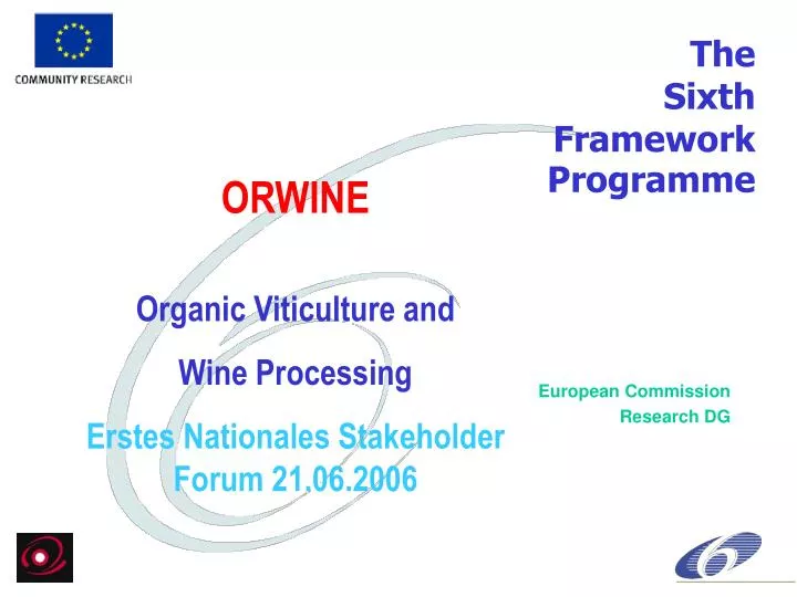 the sixth framework programme