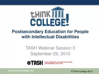 Postsecondary Education for People with Intellectual Disabilities