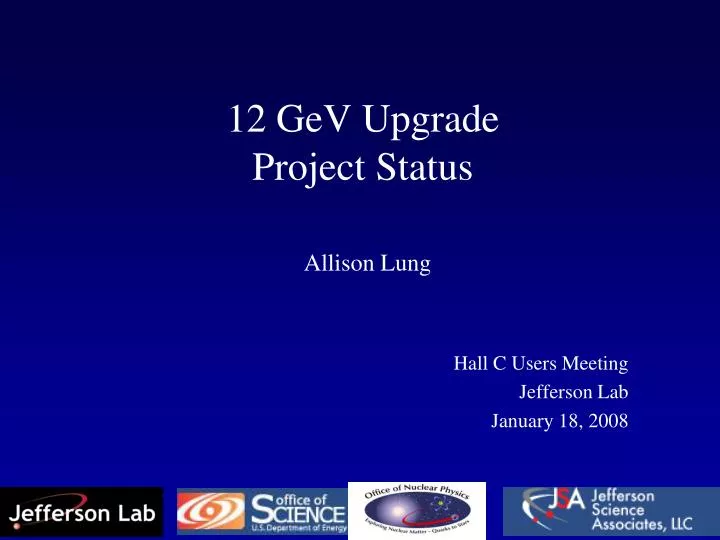 12 gev upgrade project status