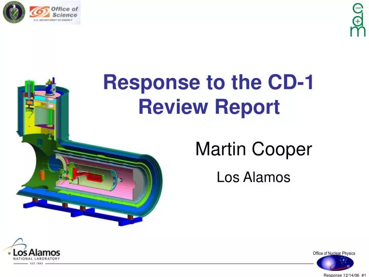 response to the cd 1 review report