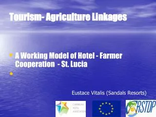 Tourism- Agriculture Linkages