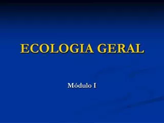 ecologia geral
