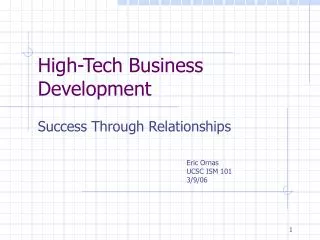 High-Tech Business Development