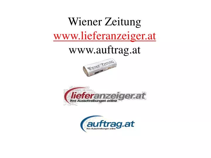 wiener zeitung www lieferanzeiger at www auftrag at