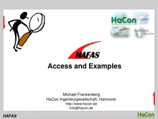 Michael Frankenberg HaCon Ingenieurgesellschaft, Hannover hacon.de info@hacon.de