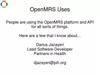OpenMRS Uses