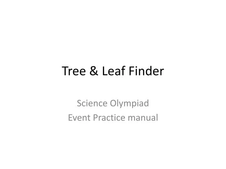tree leaf finder