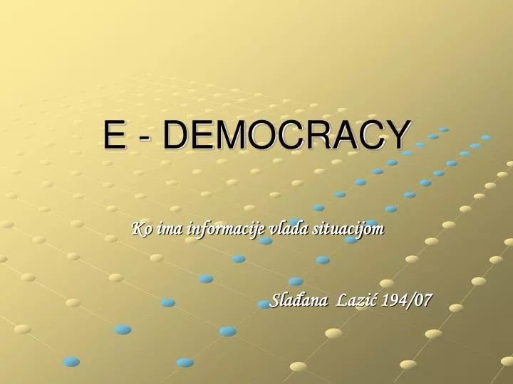 e democracy